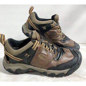 KEEN Ridge Flex Waterproof Brown Leather Durable Outdoor Hiking Boots Sz 8
